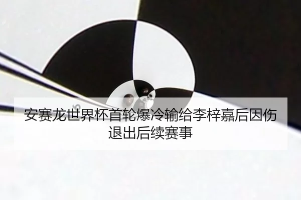 安赛龙世界杯首轮爆冷输给李梓嘉后因伤退出后续赛事